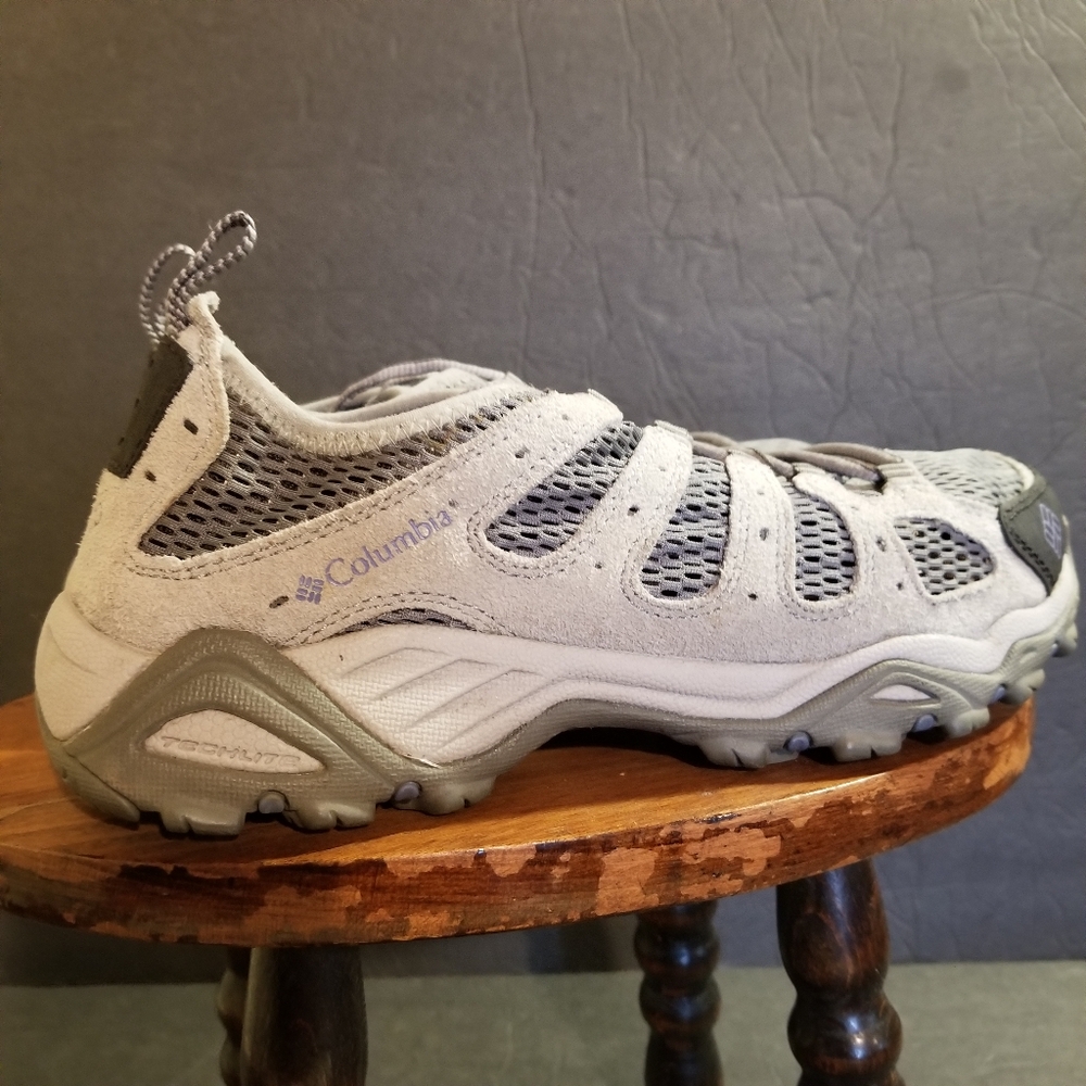 Columbia Omni Grip Techlite Suede Mesh Hiking Outdoor Shoes Sz 8.5 Gray - Picture 8 of 12